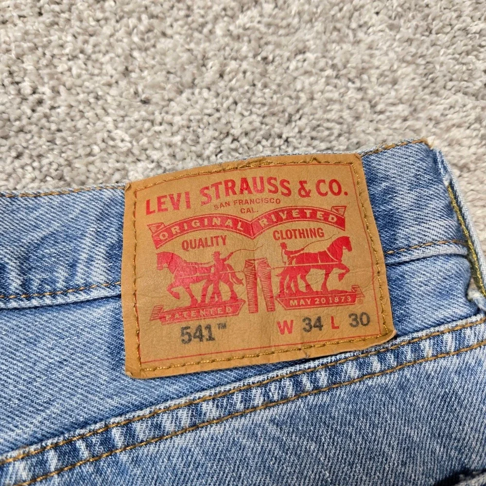 Levi's 541 Jeans Mens 34x30 (fits‎ 35x29) Blue Athletic Stretch